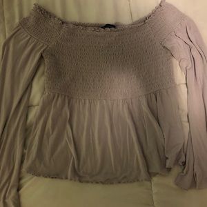 Cropped long sleeve shirt